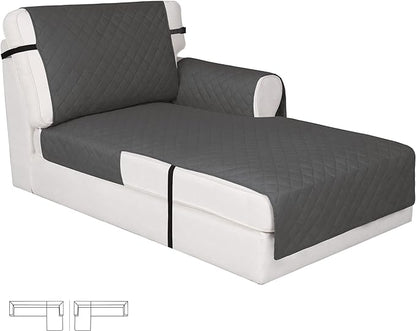 Easy-Going Reversible Couch Cover, Chaise Lounge, Dark Gray/Dark Gray | Machine Washable Slipcover For Dogs, Water Resistant Furniture Mat For Living Room, Non-Slip Sofa Cover, Pet Friendly
