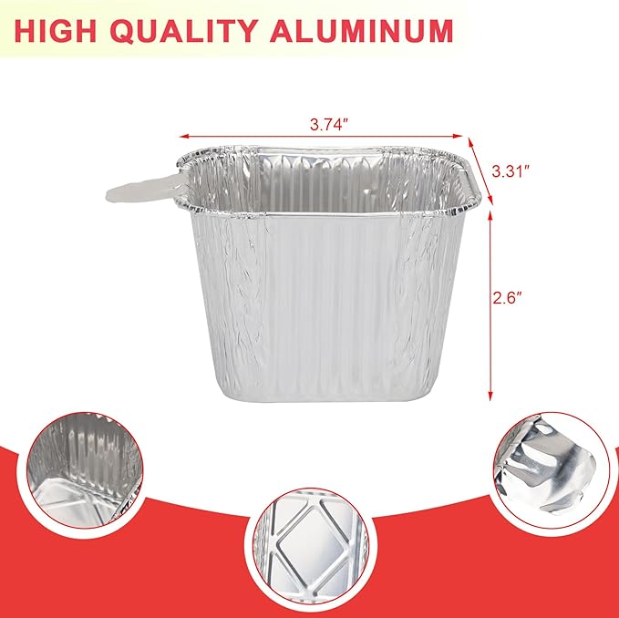 DcYourHome 30 Pack Grease Cup Liners for Razor 1 Burner & 2 Burner Griddle, Griddle Aluminum Foil Grease Catcher Liner for Razor GGC2030M GGC2030L GGT2130L GGT2160M GBT1860L Drip Pan Replacement Parts