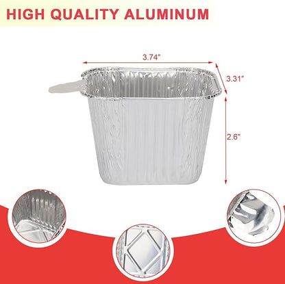 DcYourHome 30 Pack Grease Cup Liners for Razor 1 Burner & 2 Burner Griddle, Griddle Aluminum Foil Grease Catcher Liner for Razor GGC2030M GGC2030L GGT2130L GGT2160M GBT1860L Drip Pan Replacement Parts