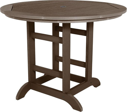 highwood AD-CNL48-ACE Lehigh 5-Piece Round Counter Height Dining Set, Weathered Acorn