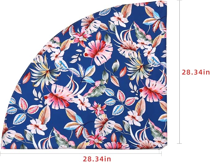 SUQ I OME Outdoor Patio Tablecloth with Umbrella Hole,Garden Tablecloth with Umbrella Hole and Zipper, for Host Backyard Parties, BBQs,Family Gatherings (Blue, 60inch,Zippered)