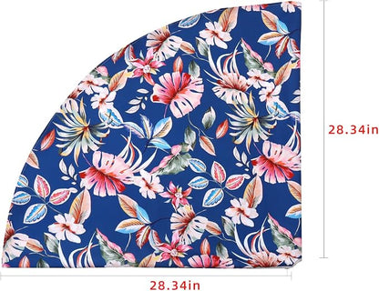 SUQ I OME Outdoor Patio Tablecloth with Umbrella Hole,Garden Tablecloth with Umbrella Hole and Zipper, for Host Backyard Parties, BBQs,Family Gatherings (Blue, 60inch,Zippered)