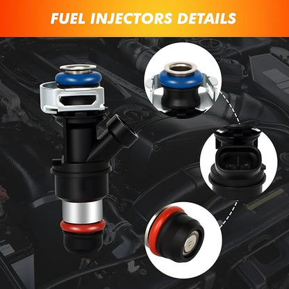 1999-2007 Fuel Injector Compatible for Chevy Express Silverado, for GMC Sierra Envoy Yukon Savana 1500/2500/3500 1999-2007, for Cadillac Escalade 2002-2006, V8 4.8L/5.3L/6.0L, Replace 17113553
