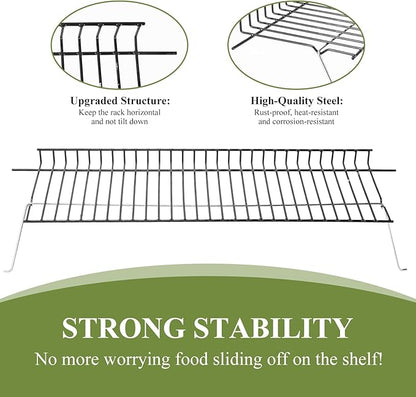 Utheer Porcelain-Coated Warming Rack for Dyna-Glo Gas Grills, 23.2" x 6.7" Upper Warming Shelf Replacement, Fits DGF371CRP-D & DGH373CRP-D