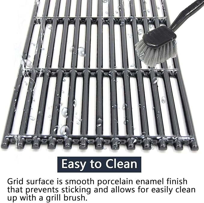 Hongso 17 inch Porcelain Coated Cast Iron Grates for Charbroil Commercial Tru Infrared 463242716, 466242715, 463242715, 466242815, G533-0009-W1, Lowe's 606682, Walmart 555179228, 3-Pk, PCB004