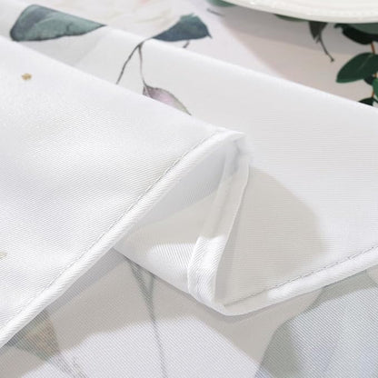 SASTYBALE Eucalyptus Floral Tablecloth 52x70 Inch Rectangular | Washable, Spillproof, Wrinkle-Free Fabric Table Cloth for Spring Summer Indoor Outdoor Kitchen, Dining, Garden Decor