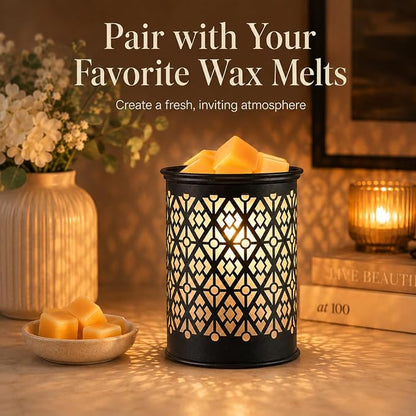 Wax Melt Warmer Metal Wax Warmer for Scented Wax Candle Wax Burner | Electirc Wax Melt Warmer Candle Melter as Gifts for Moms Grandma Women Girls (Diamond)
