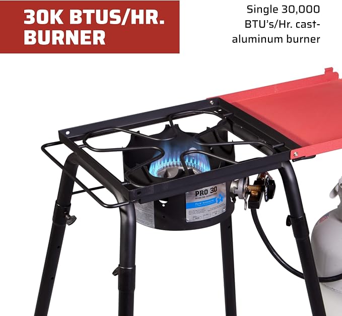 Camp Chef Camp Chef Pro 30 Single Stove - 1-Burner Camp Stove - Ultra Portable Gas Stove for Outdoor & Camping Gear - 231 Sq In Cooking Area