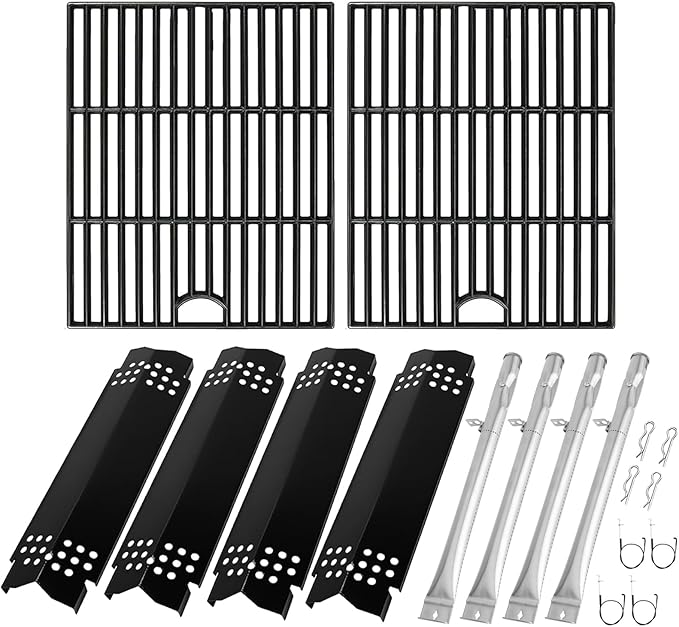 BQMAX Grill Replacement Parts for Nexgrill 4 Burner 720-0830X, Cooking Grate, Burner and Heat Plates for Nexgrill Replacements Part, Grill Parts Kit for Nexgrills 720-0830X Replacement Parts