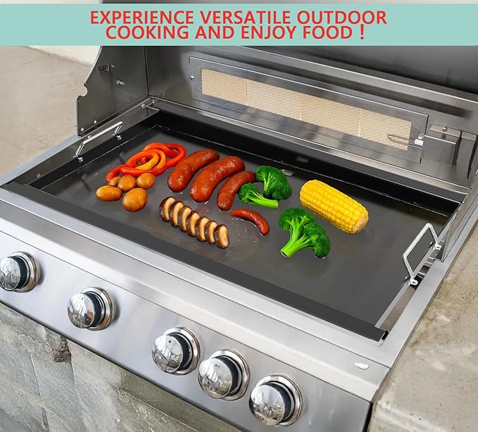 Full Size Griddle Insert for Blaze Grill 4/5 Burner Gas Grill, Non-stick Flat Top Griddle Plate Replacement for BLZ-4LTE BLZ-5 Summerset Sizzler 32"" & 40'', RCS RJC32A, 29''L x 17.9''W Carbon Steel