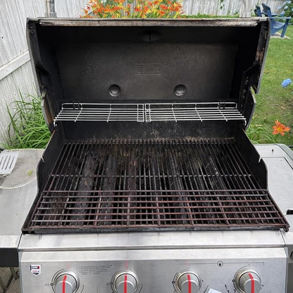 32.7"×5.8" Stainless Steel Warming Rack Foldable - 66045 Fits Weber Genesis II 400 Series Gas Grills (E410/S410/SE410,2016+)
