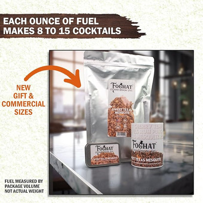 Cocktail Smoker Wood Chips - 4oz Sweet Texas Mesquite Shavings for Smoker, Whiskey & Drink Infuser Kit - Culinary Wood Smoking Chips for Hand Held Food Smoke Gun & Bourbon Drink Glass Smokers