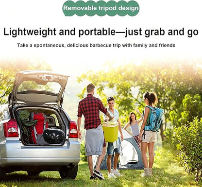20 inch Kettle Charcoal BBQ Grill with Wheels,Portable Charcoal Grill with Porcelain-Enameled Lid,Barbecue Grill for Outdoor Cooking Barbecue Camping Picnics Tailgating
