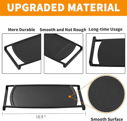 Upgraded 316499900 Stove Griddle Replacement for Frigidaire Gas Stove Top Parts 18.9 x 9.25" Gas Range Cast Iron Middle Burner Griddle Plate Frigidaire Gallery Gas Range Stovetop Cooktop Flat Top Pan
