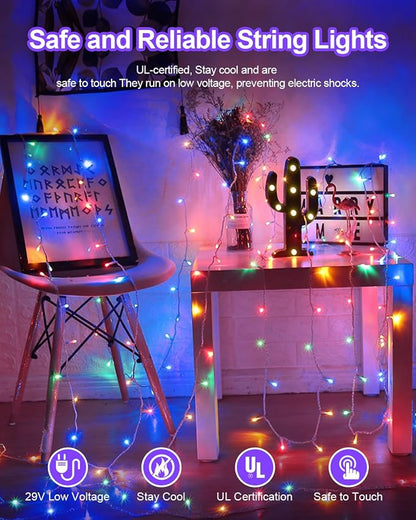 355FT Multicolor Christmas Lights Outdoor,900 LED Extra Long String Lights Waterproof Timer & Memory 8 Modes Dimmable Plug in Fairy Lights for Tree Patry Holiday Indoor Decorations