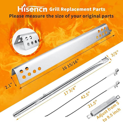 Grill Replacement Parts Kit Compatible with Char-Broil Performance 5 Burner 463347519 463347518 463243518 463275517 463373019, 475 4 Burner Gas Grill, Burners Heat Plates Crossover Tubes Igniters