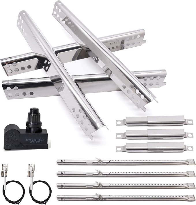 Criditpid Grill Replacement Parts for Charbroil Performance 4 Burner 463342119 463347017 463377319 463376017, Char Broil 463349917 463335517 Replacement Parts, with Spark Generator.