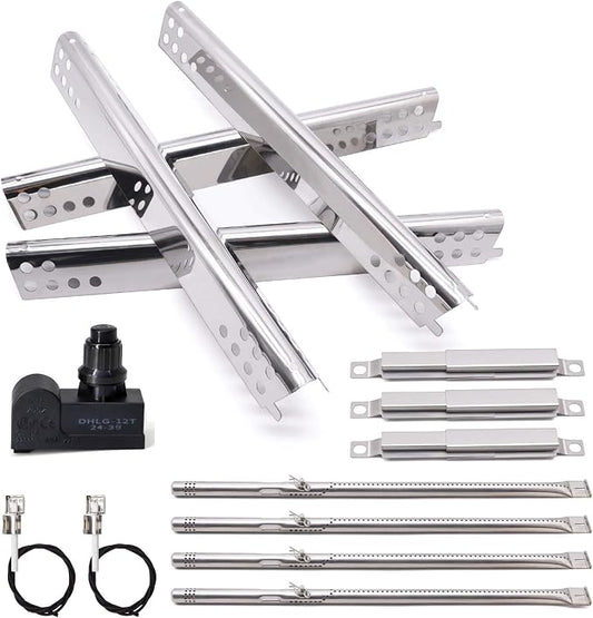 Criditpid Grill Replacement Parts for Charbroil Performance 4 Burner 463342119 463347017 463377319 463376017, Char Broil 463349917 463335517 Replacement Parts, with Spark Generator.