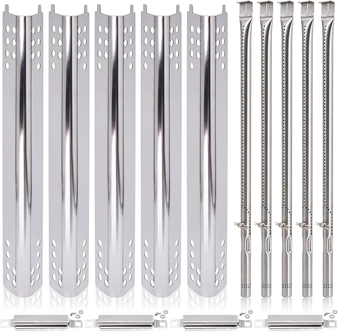 463347519 Replacement Parts for Char-broil Performance 5 Burner, G470-5200-W1 Burner & Heat Plates & Carryover Tubes for Charbroil 463347519, 463243518, 463275517, 463347518, 463373019, 463243519.