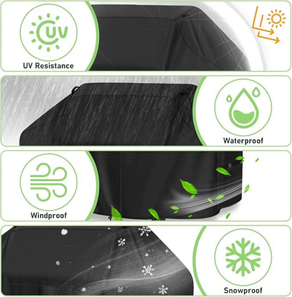 Grill Cover 44 inch,600D Heavy Duty BBQ Propane Gas Grill Cover,Waterproof Outdoor Grill Cover for Weber,Nexgrill,Brinkmann,Jenn Air,Char-Broil,Monument,Dyna-Glo 2 Burner Barbecue Grills