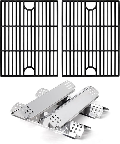 Grill Replacement Parts for Nexgrill 720-0830H, Nexgrill 720-0830X 720-0783E 720-0783EH, Grill Heat Plates and Grill Grates for Home Depot Nexgrill 4 Burner 720-0830H