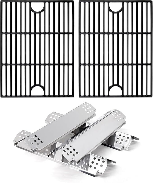 Grill Replacement Parts for Nexgrill 720-0830H, Nexgrill 720-0830X 720-0783E 720-0783EH, Grill Heat Plates and Grill Grates for Home Depot Nexgrill 4 Burner 720-0830H