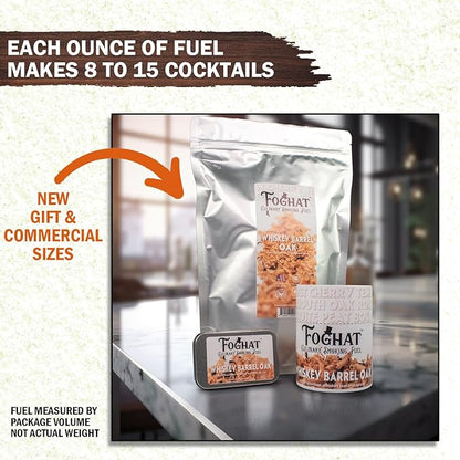 Cocktail Smoker Wood Chips - 14oz Whiskey Barrel Oak Shavings for Smoker, Bourbon & Drink Infuser Kit - All Natural, Culinary Wood Smoking Chips for Hand-held Cocktail Smoke Gun & Drink Smokers
