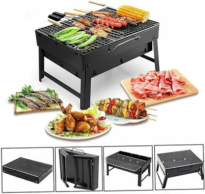 BBQ Grill Portable Barbecue Grill Portable Charcoal Fire Pit Barbecue Smoke-Free BBQ Desk Tabletop for Home Camping