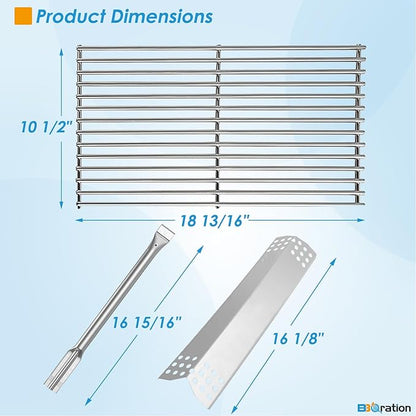 Repalcement Parts for Kitchen Aid 720-0826E 720-0709C 860-0003C, for Jenn Air Grill Parts 720-0727 740-0711, Cooking Grates, Burner and Heat Plates for KitchenAid Grill Replacement Parts