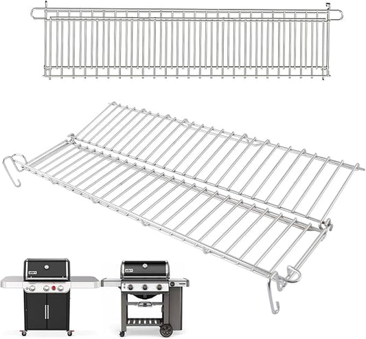 66044 Grill Warming Rack for Weber GS4 Genesis II 300 Series, Genesis II E310 E315 E320 E330 E335 S315 Grill Parts,Upgrade Two-sided Rack Replacement Parts for Weber Genesis 2 Grill Accessories