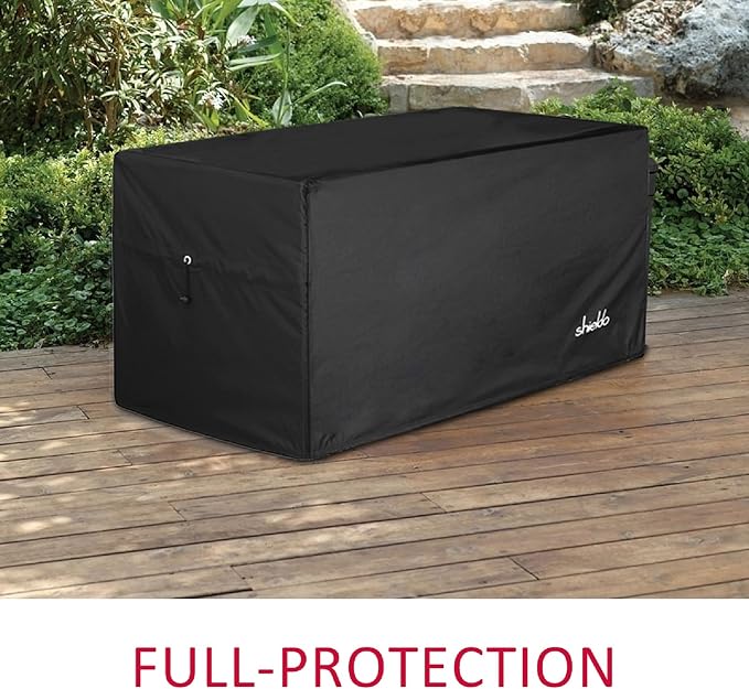 Deck Box Cover, Waterproof 600D Oxford, 63 x 30 x 28 in | Heavy-Duty 600D Fabric, Waterproof Protection, UV Resistant, Outdoor Storage Cover, Waterproof Outdoor Furniture Covers