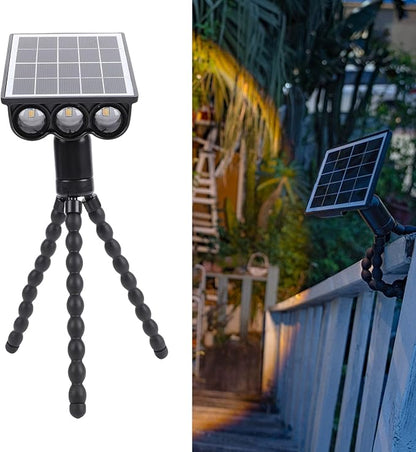 Outdoor Lights with Flexible Octopus Tripod Octopus Style Stand Grill Light for Deck Fence Garden Camping Patio