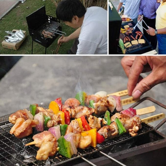 Portable Charcoal Grill for Camping BBQ, Outdoor Barbecue Grill with Foldable Legs, Small Charcoal Grills for Party Travel Beach Park, Easy Clean Carry Camping Grill,A-1