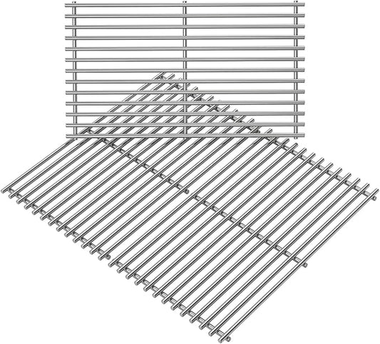 SafBbcue 98888 Grill Grates for Monument Grill 13478 Grates, Monument Mesa 400 Accessories Parts, Stainless Steel Cooking Grids for Monument 25392 Grill Replacement Grates, 16.3 x 28.4 inch