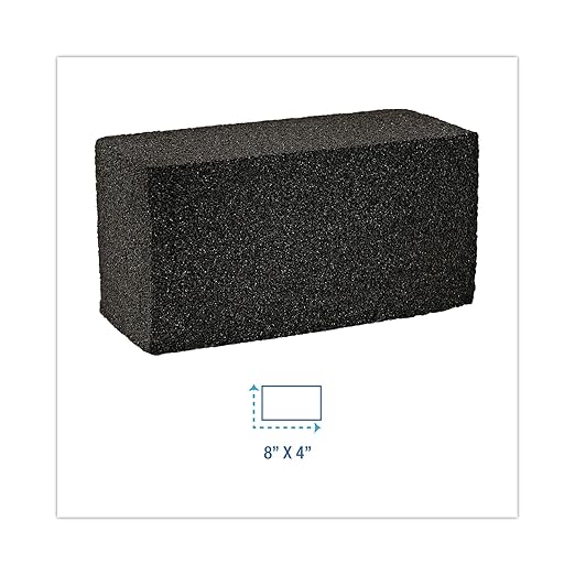 3M Grill-Brick Grill Cleaner GB12, 12 Pack of 3.5 in x 4 in x 8 in Grill Bricks, Heavy Duty, Cleans Away Carbonized Grease and Oil, Flat Top Griddle Cleaning, Commerical Kitchen