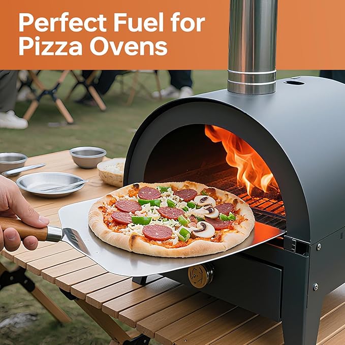 Oak Wood Pellets – 100% Natural Hardwood for Pizza Oven & Smoker – Kiln-Dried, Additive-Free Fuel – Compatible with Ooni & Pellet Pizza Ovens – 10lb Bag
