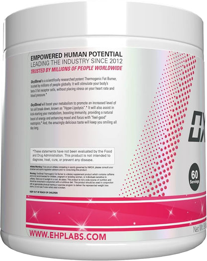 EHP Labs OxyShred Pre Workout Powder - Preworkout Powder with L Glutamine & Acetyl L Carnitine, Energy Boost Drink - Cosmic Blast, 60 Servings