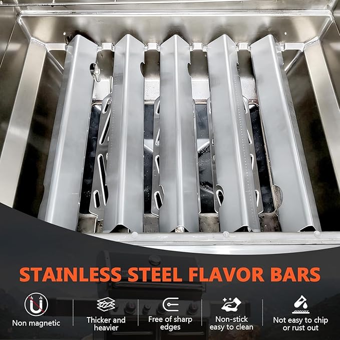 Genesis ii Grill Parts - Genesis ii Flavorizer Bars and Genesis ii Heat Deflector for Weber Genesis II 300 /LX 300, Genesis ii E-310 E-315 S-335 Grills, Genesis 2 Grill Parts for Weber 66795 66040