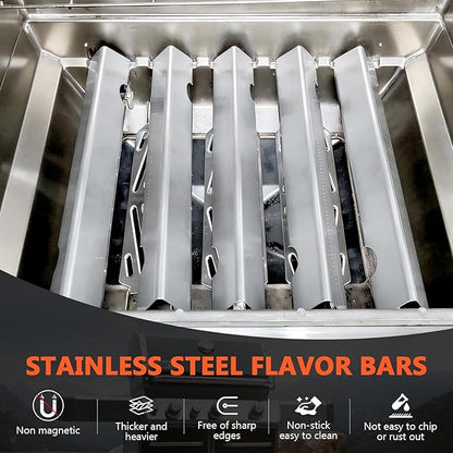 Genesis ii Grill Parts - Genesis ii Flavorizer Bars and Genesis ii Heat Deflector for Weber Genesis II 300 /LX 300, Genesis ii E-310 E-315 S-335 Grills, Genesis 2 Grill Parts for Weber 66795 66040