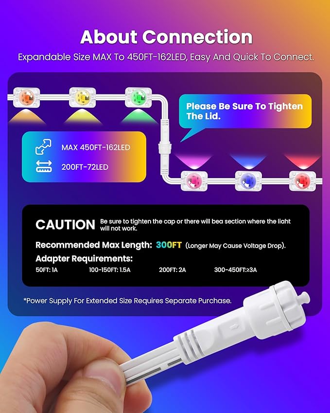 KISUFU 200FT RGB+IC Permanent Outdoor Lights, 24V Year-Round Roof & Eaves Lighting with 221 Modes, App & Remote Control, IP68 Waterproof, Smart Outside Lights for Holidays