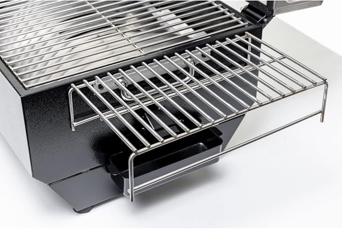 USSC Grills USG295SS Stainless Steel Portable Tabletop Wood Pellet Grill,silver,black