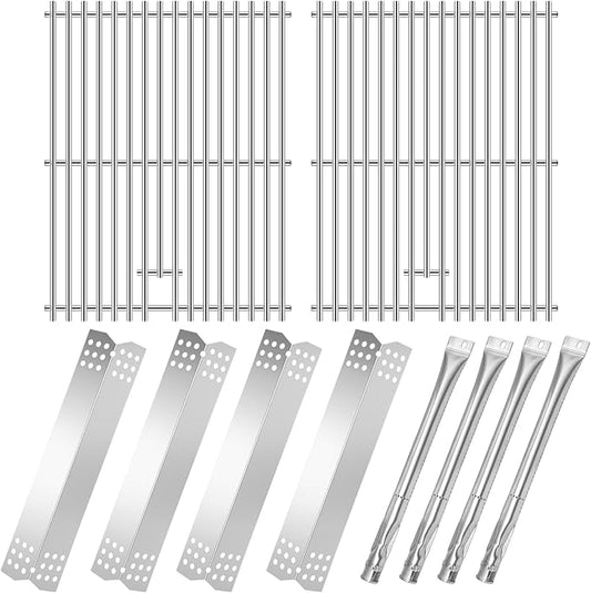 Criditpid Grill Replacement Parts for Grillmaster 720-0697 7200697 Grill, Grill Grates & Grill Burner Tubes & Heat Plates Shields Kit for Nexgrill 720-0697 & Grill Master 720-0697 Grill Parts.