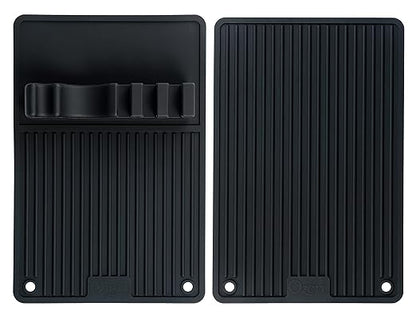 Ozeri BBQ and Grill Utensil Holder Mat Set,Black