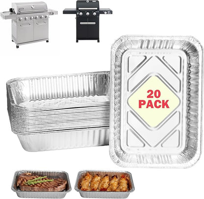 Universal Grill Drip Pans for Monument Grills Grease Tray, Aluminum Drip Pan Liners for Monument 24367 24633 35633 25392 41847NG 17842 14633 Parts and More, Grease Liners for Gas Grills 8.4 x 5.8 Inch