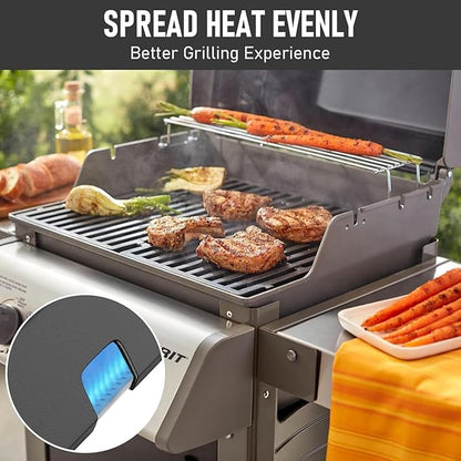 Uniflasy 7735 7637 Grill Parts for Weber Spirit E-210, Spirit 200, for Weber GS4 Spirit II 200, Spirit II E-210 Series Grills with Front-Mounted Control, 15.3" Flavorizer Bars & 17.5" Grates
