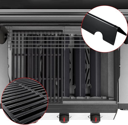 66095 Grill Replacement Grates 66032 Flavorizer Bars Grill Parts for Weber Genesis II E-310 E-315 GS4 Grill Replacement Parts E-335 S-310 Weber Genesis II 300 Series LX 300 Series Cooking Grates Parts