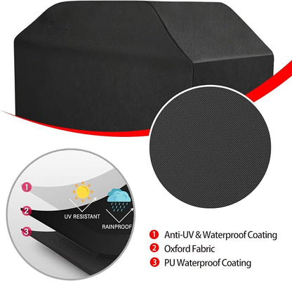 Griddle Cover, 36 Inch BBQ Gas Flat Top Grill Cover for Blackstone Grill, Waterproof, Anti-Uv, Rip-Proof, Fade Resistant Material, Outdoor Griddle Cover with Hook-and-Loop Straps, Heavy Duty Black