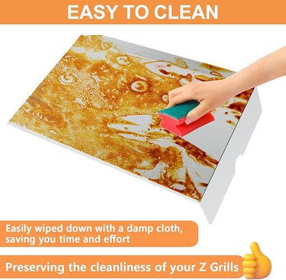 Drip Pan for Z Grills 700 Series Pellet Smoker Grills Heat Baffle Z Grill Replacement Parts Z Grills 7002B, 7002E, 700C, 700D, 700E Accessories, Stainless Steel Grease Drip Tray Parts
