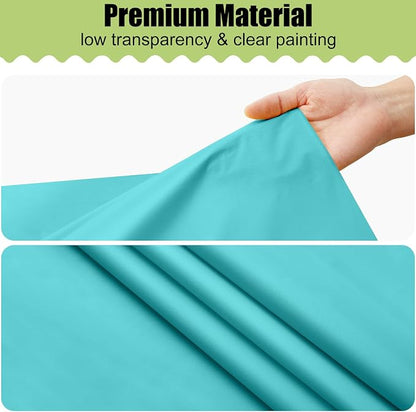 Smiry Disposable Table Cloth - 10 Pack, 54 x 108 Inch Waterproof Rectangle Tablecloths for Parties, Decorative Plastic Table Cover, Leakproof & Sturdy, Teal