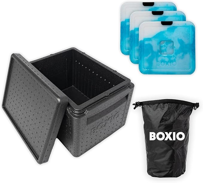 BOXIO - Cool: travel fridge for camping without electricity - perfect refrigerator with different temperature zones thanks to BOXIO cooling cartridges - thermal box for optimal cooling and maintenance